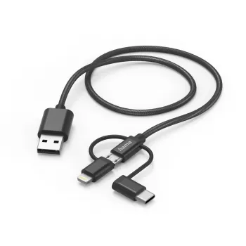 Hama 00201536 USB-kaabel USB 2.0 1,5 m USB A USB C Must
