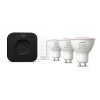 Philips Hue White and colour ambience algkomplekt: 3 GU10 pirni + hämarduslüliti + Bridge Pro