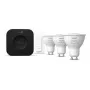 Philips Hue White and colour ambience algkomplekt: 3 GU10 pirni + hämarduslüliti + Bridge Pro