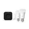 Philips Hue White and colour ambience algkomplekt: 2 E27 nutipirni + hämarduslüliti + Bridge Pro