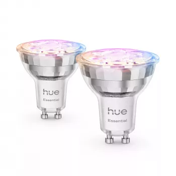 Philips Hue White and colour ambience Essential GU10 – nutikas prožektor – 345 lm – 4,7 W – 2-pakk