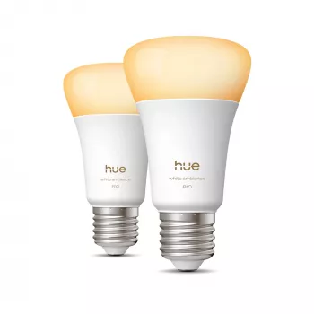 Nutipirn Philips A60 E27 — Bluetooth/Zigbee, 6 W, 810 lm, valge, 2 tk pakend
