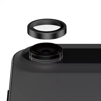 PanzerGlass Hoops Ceramic II kaamera objektiivi kaitse iPhone Air kriimustuskindel põrutuskindel must