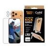 Ekraanikaitse ja ümbrise komplekt PanzerGlass CARE 3-in-1 Feature Kick iPhone 17 Pro Max jaoks — karastatud klaas, PET, silikoon, läbipaistev