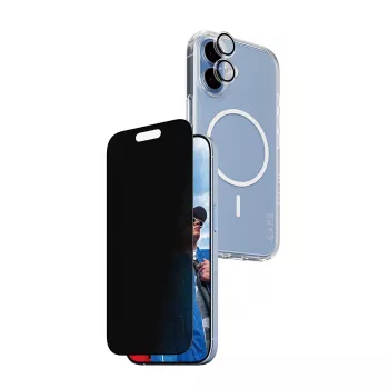 Kaitseümbris PanzerGlass Case CARE iPhone 17 jaoks privaatsusfunktsiooniga, 3-ühes funktsionaalsus