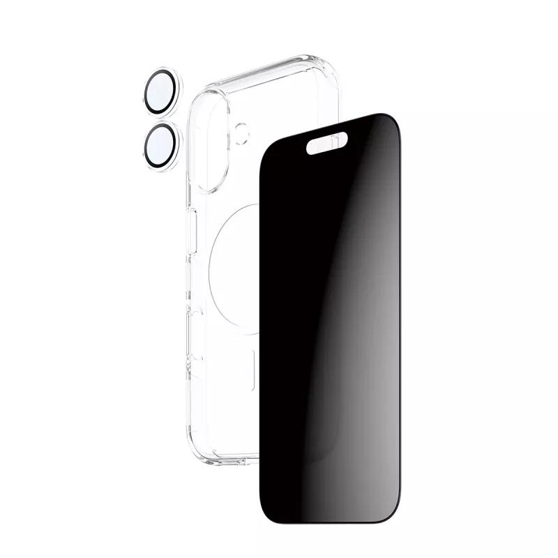 Kaitseümbris PanzerGlass Case CARE iPhone 17 jaoks privaatsusfunktsiooniga, 3-ühes funktsionaalsus