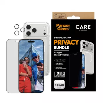 PanzerGlass ® | CARE by ® 3-in-1 Flagship Privacy Bundle iPhone 17 Pro Max