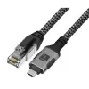 Võrgukaabel TECHLY USB-C - Gigabit Ethernet RJ45, Cat6, 3 m, USB 3.2 Gen 1, F/UTP, must