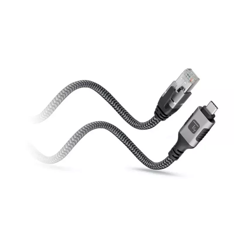 Võrgukaabel TECHLY USB-C - Gigabit Ethernet RJ45, Cat6, 3 m, USB 3.2 Gen 1, F/UTP, must