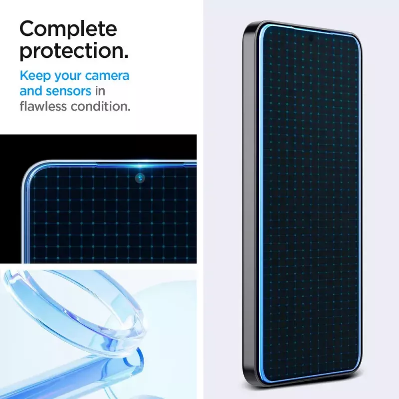 Klaasist ekraanikaitse Spigen Galaxy S24 tolmu- ja kriimustuskindel