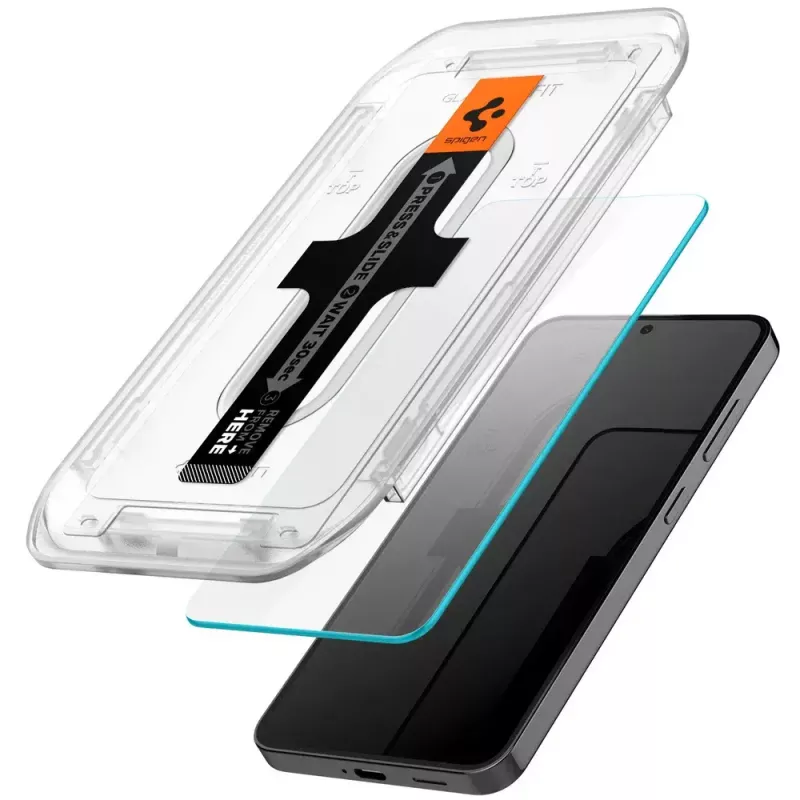 Klaasist ekraanikaitse Spigen Galaxy S24 tolmu- ja kriimustuskindel