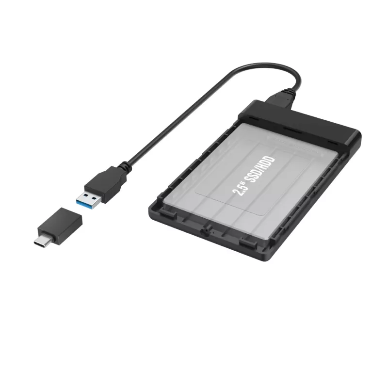 Hama 00200760 salvestusseadme korpus HDD/SSD korpus Must 2,5 tolli
