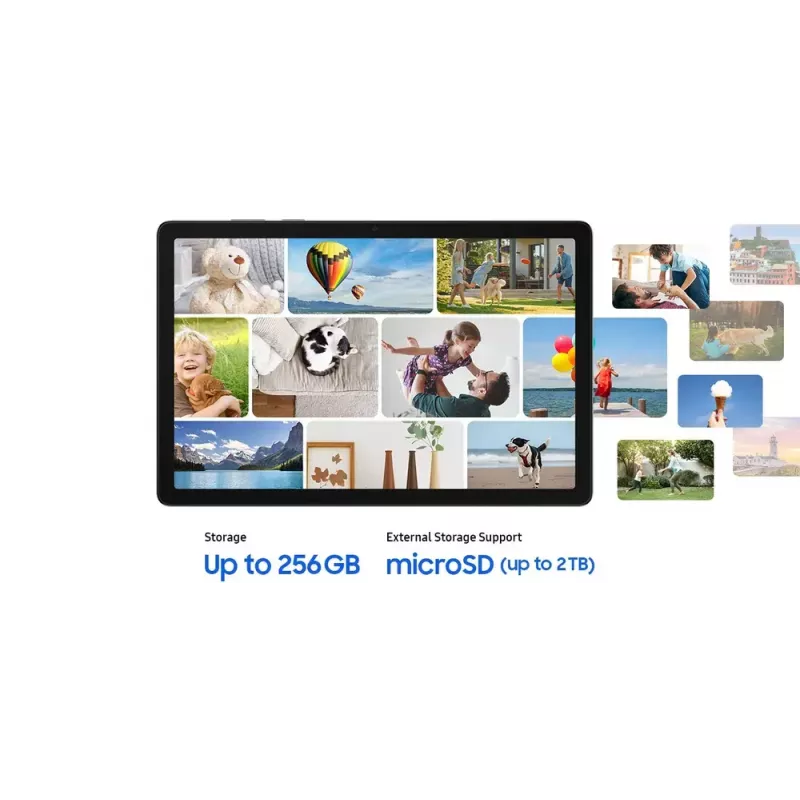 Tahvelarvuti Samsung Galaxy Tab A11+ 5G (11 tolli) — 11-tolline ekraan, 1920x1200, 256 GB, 8 GB muutmälu, 8 MP tagakaamera, 5 MP esikaamera, 5G, IP52, hall