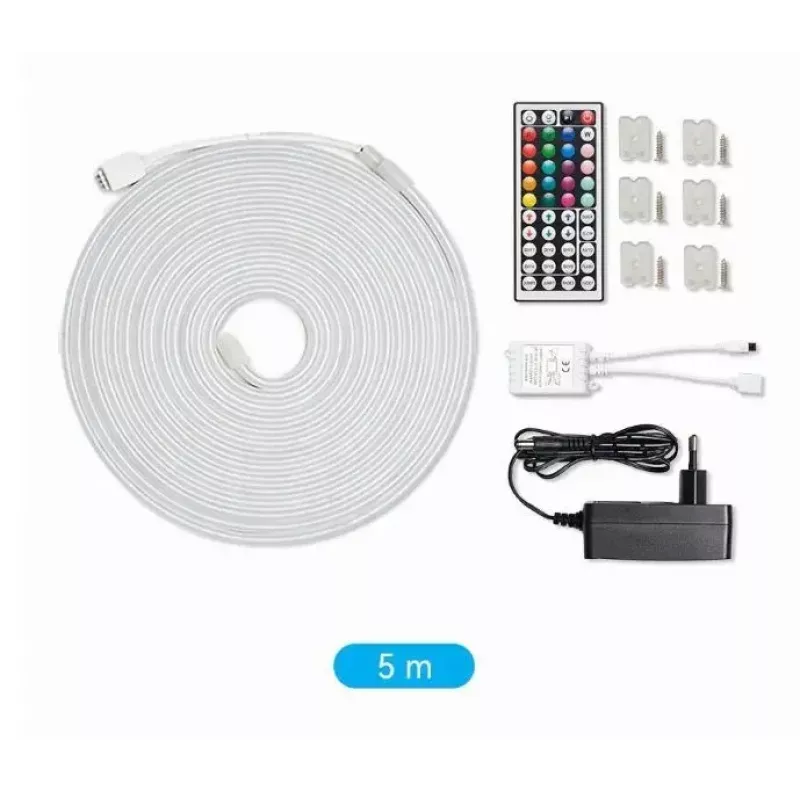 LED-neoonvalgusti Vention PAEWJ-EU 5 m, silikoon, alalisvool 12 V, 72 LED-i/m, 15 W, IP65, IR-pult