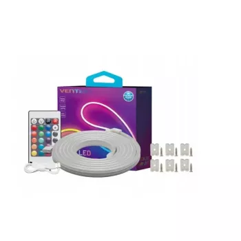 LED-neoonvalgusti Vention PAEWJ-EU 5 m, silikoon, alalisvool 12 V, 72 LED-i/m, 15 W, IP65, IR-pult