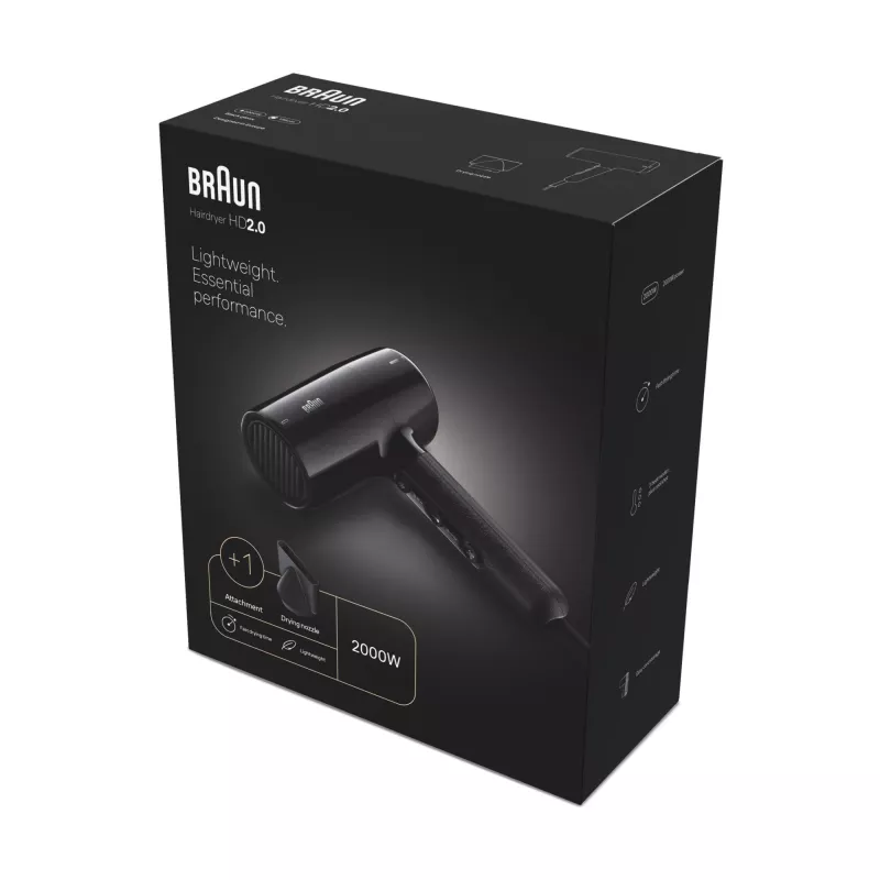 Föön Braun HD2.0 2000W Must 1.95m juhe