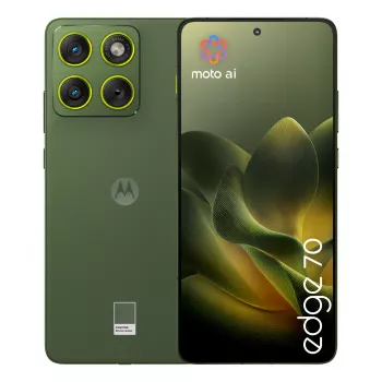 Nutitelefon Motorola edge 70 — 6,7-tolline P-OLED, Snapdragon 7 Gen 4, 12 GB muutmälu, 512 GB, Dual SIM, 4800 mAh, roheline, IP68/IP69