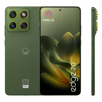 Nutitelefon Motorola edge 70 — 6,7-tolline P-OLED, Snapdragon 7 Gen 4, 12 GB muutmälu, 512 GB, Dual SIM, 4800 mAh, roheline, IP68/IP69