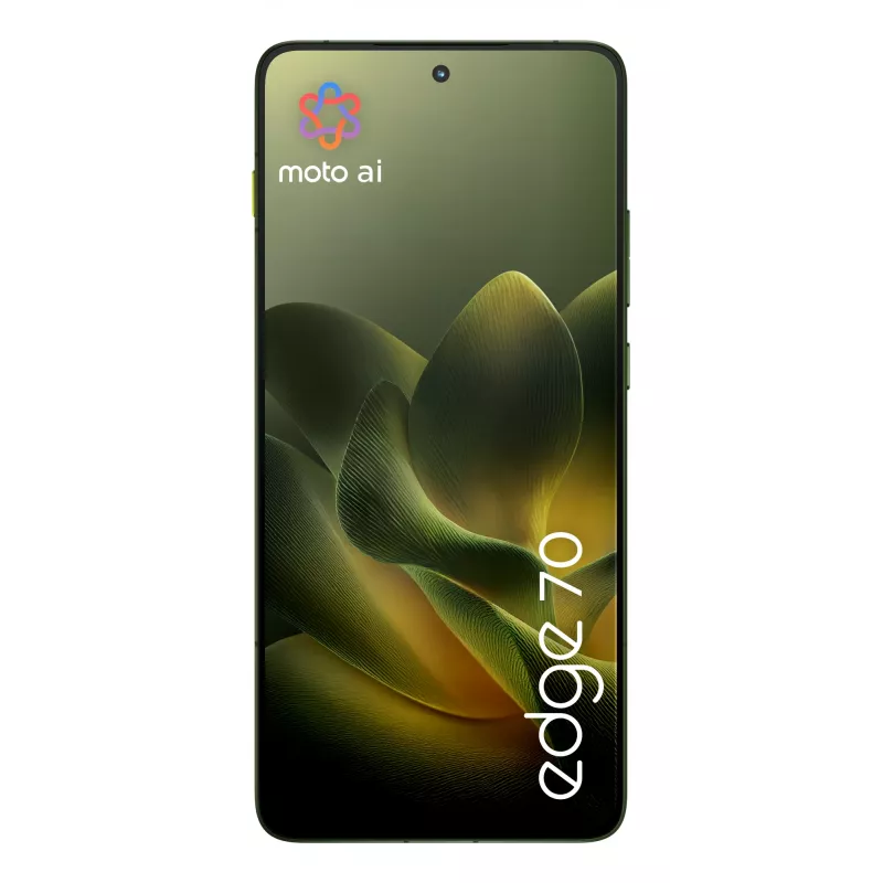 Nutitelefon Motorola edge 70 — 6,7-tolline P-OLED, Snapdragon 7 Gen 4, 12 GB muutmälu, 512 GB, Dual SIM, 4800 mAh, roheline, IP68/IP69