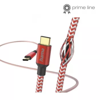 Hama Reflective USB-kaabel USB 2.0 1,5 m USB C punane