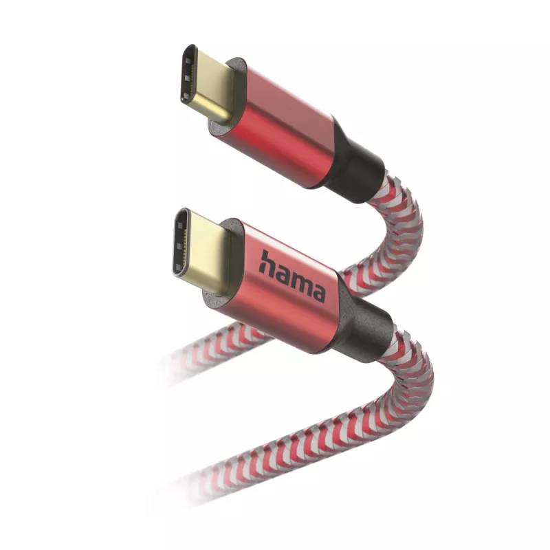 Hama Reflective USB-kaabel USB 2.0 1,5 m USB C punane