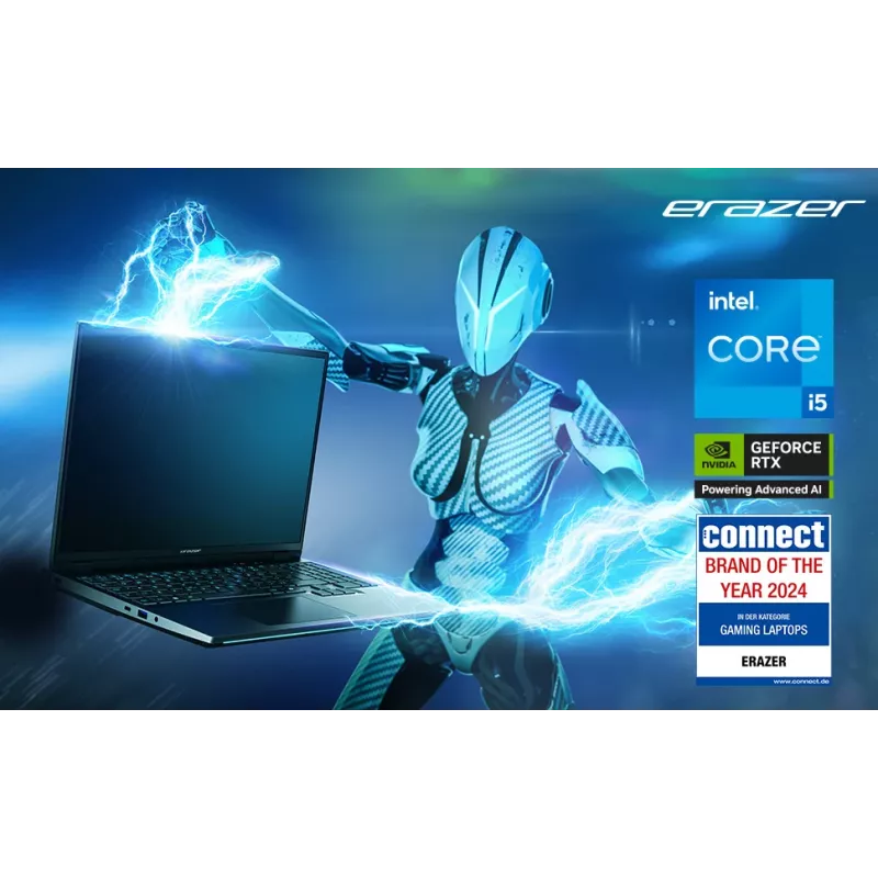 ERAZER Scout 15 E1 MD62765 Intel® Core™ i5 i5-13420H Sülearvuti 39,6 cm (15,6 tolli) Full HD 16 GB DDR5-SDRAM 1 TB SSD NVIDIA® GeForce RTX™ 5050 Wi-Fi 6E (802.11ax) Windows 11 Home Must