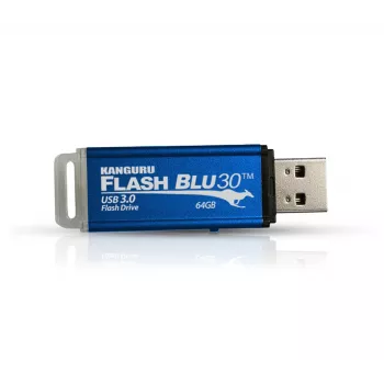 Kanguru FlashBlu30 SuperSpeed USB3.0 64GB |Turvaline mälupulk| Füüsiline kirjutuskaitse lüliti | Windows „Ready Boost“ ühilduv