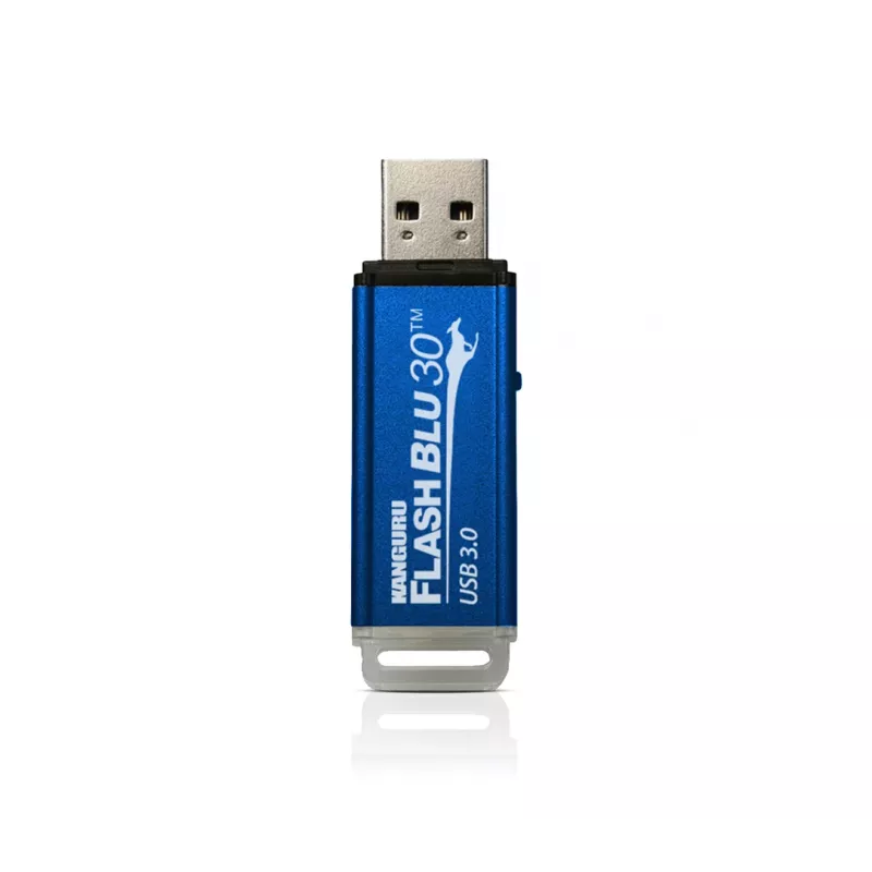 Kanguru FlashBlu30 SuperSpeed USB3.0 64GB |Turvaline mälupulk| Füüsiline kirjutuskaitse lüliti | Windows „Ready Boost“ ühilduv