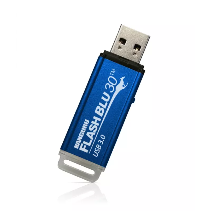 Kanguru FlashBlu30 SuperSpeed USB3.0 64GB |Turvaline mälupulk| Füüsiline kirjutuskaitse lüliti | Windows „Ready Boost“ ühilduv