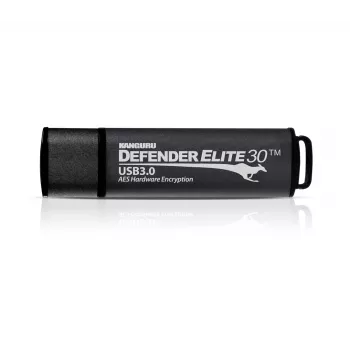 Kanguru Defender Elite30™ USB 3.0 128GB| Turvaline mälupulk | FIPS 197 sertifitseeritud, 256-bitine AES riistvaraline krüpteerimine (XTS-režiim) | TAA nõuetele vastav|