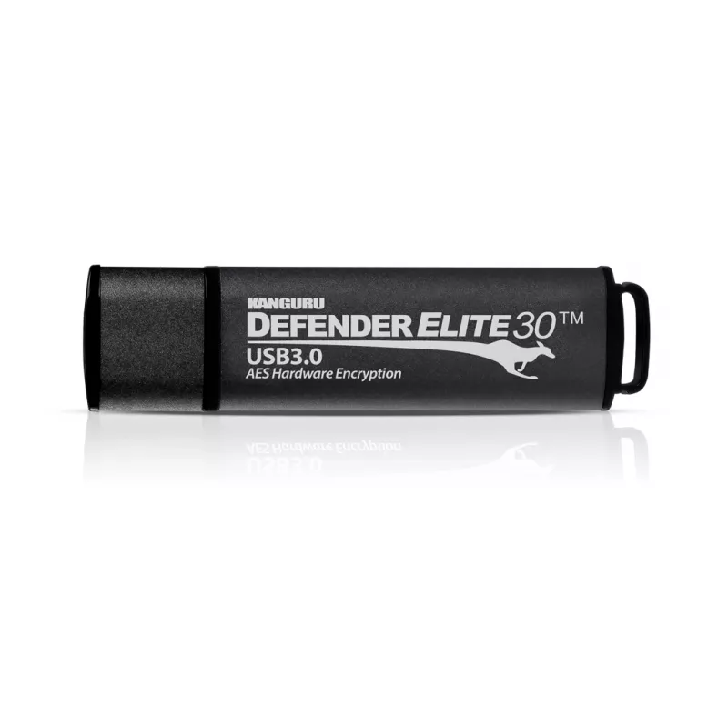 Kanguru Defender Elite30™ USB 3.0 128GB| Turvaline mälupulk | FIPS 197 sertifitseeritud, 256-bitine AES riistvaraline krüpteerimine (XTS-režiim) | TAA nõuetele vastav|