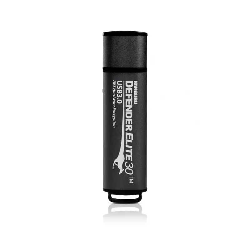Kanguru Defender Elite30™ USB 3.0 128GB| Turvaline mälupulk | FIPS 197 sertifitseeritud, 256-bitine AES riistvaraline krüpteerimine (XTS-režiim) | TAA nõuetele vastav|