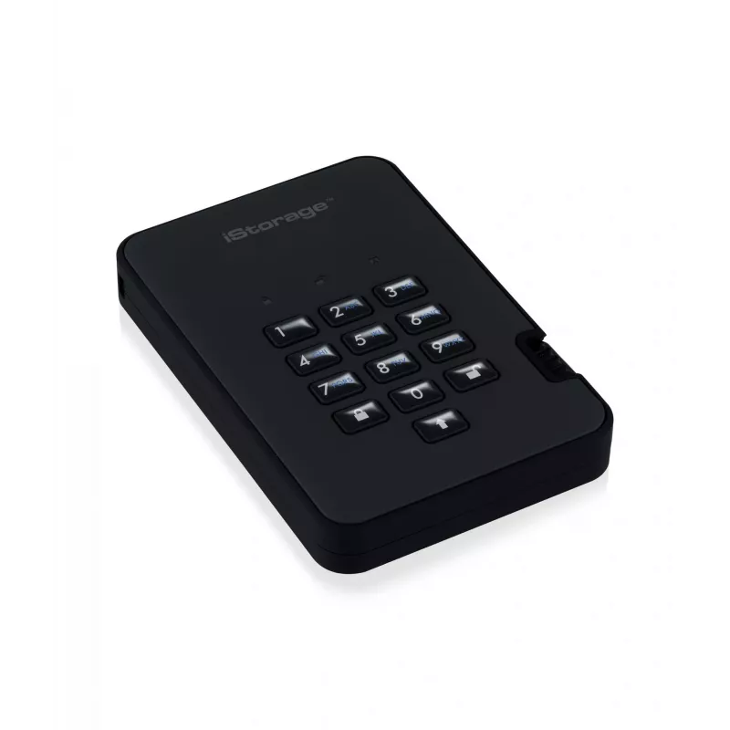 iStorage diskAshur² HDD 500GB Must | Secure Portable Hard Drive |AES-XTS 256-bit Hardware Encryption | PIN protected | OS & Platform Independent | TAA Compliant |Brute force hack defence | Dust/Water Resistant