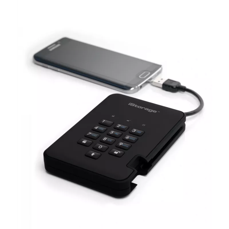 HDD iStorage 2TB USB 3.2 diskAshur2 Must IS-DA2-256-2000-B