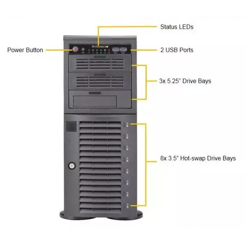 Arvutikorpus Supermicro SuperWorkstation 7049A-T Rack 4U Must