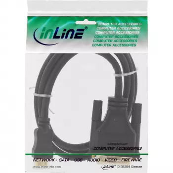 InLine Mini-HDMI–DVI-kaabel, HDMI C isane DVI 18+1 isasele, kullatud, 2 m