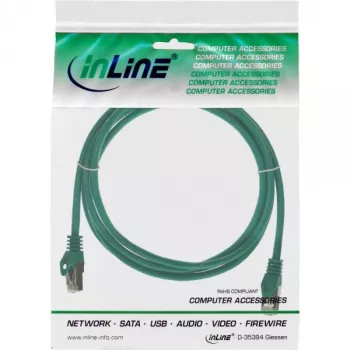 InLine patch-kaabel SF/UTP Cat.5e roheline 0,25m