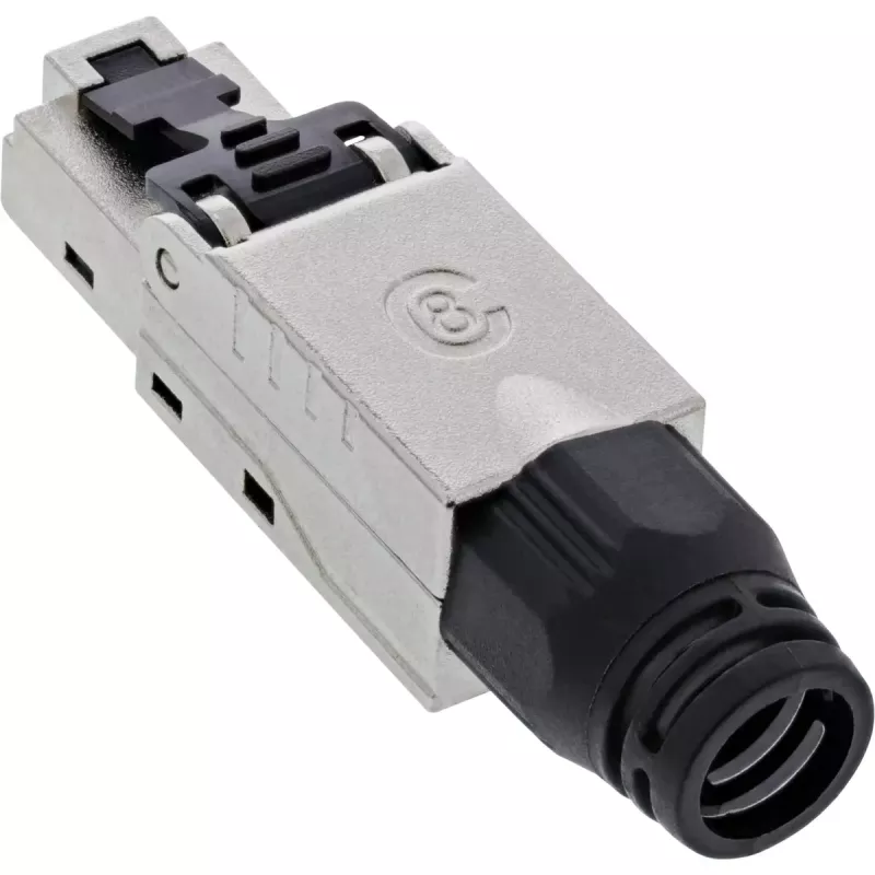 InLine RJ45 pistik Cat.8.1 2000MHz, paigaldatav kohapeal, varjestatud, kruvikorgiga