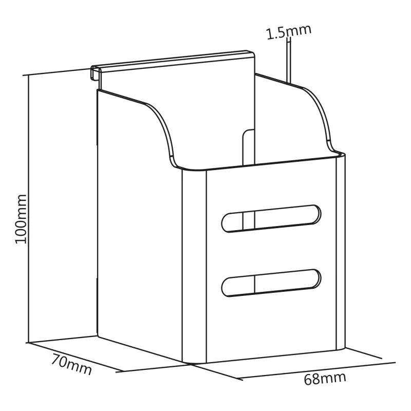 InLine Slatwall pliiatsikarp valge teras 1 kg 68x70x100 mm