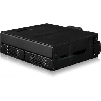 U.2 SlimSAS-i NVMe adapterkorpus, icy dock ToughArmor MB105VP-B, PCIe 4.0, toetab 2x 2,5-tollist draivi, 1x 5,2-tolline pesa