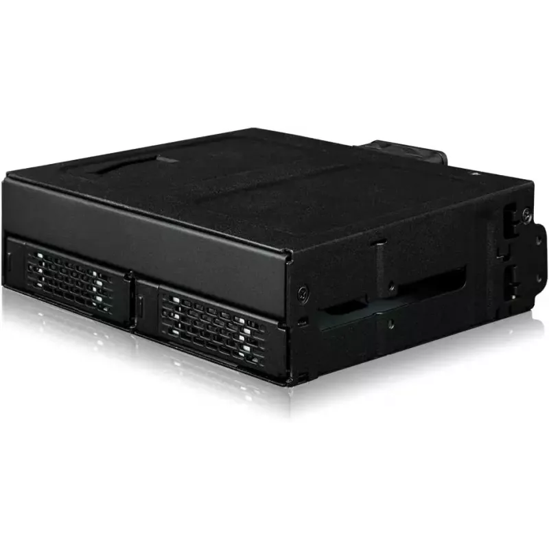 U.2 SlimSAS-i NVMe adapterkorpus, icy dock ToughArmor MB105VP-B, PCIe 4.0, toetab 2x 2,5-tollist draivi, 1x 5,2-tolline pesa