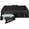 U.2 SlimSAS-i NVMe adapterkorpus, icy dock ToughArmor MB105VP-B, PCIe 4.0, toetab 2x 2,5-tollist draivi, 1x 5,2-tolline pesa