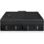 U.2 SlimSAS-i NVMe adapterkorpus, icy dock ToughArmor MB105VP-B, PCIe 4.0, toetab 2x 2,5-tollist draivi, 1x 5,2-tolline pesa