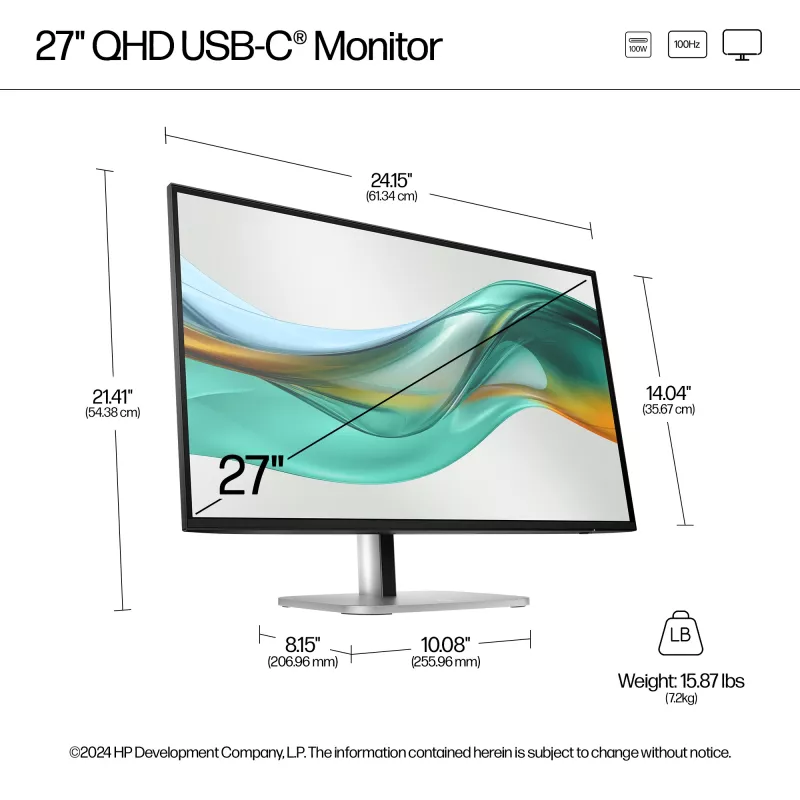 HP Series 5 Pro 27-tolline QHD USB-C monitor - 527pu