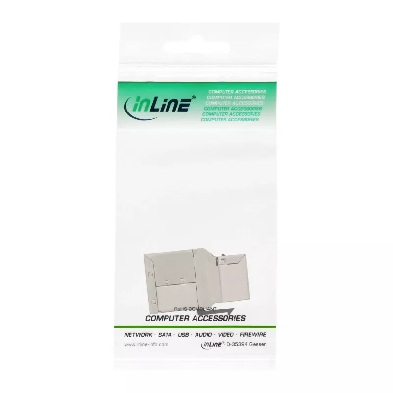 InLine RJ45 Keystone moodul emane-emane SNAP-In Cat.6A STP