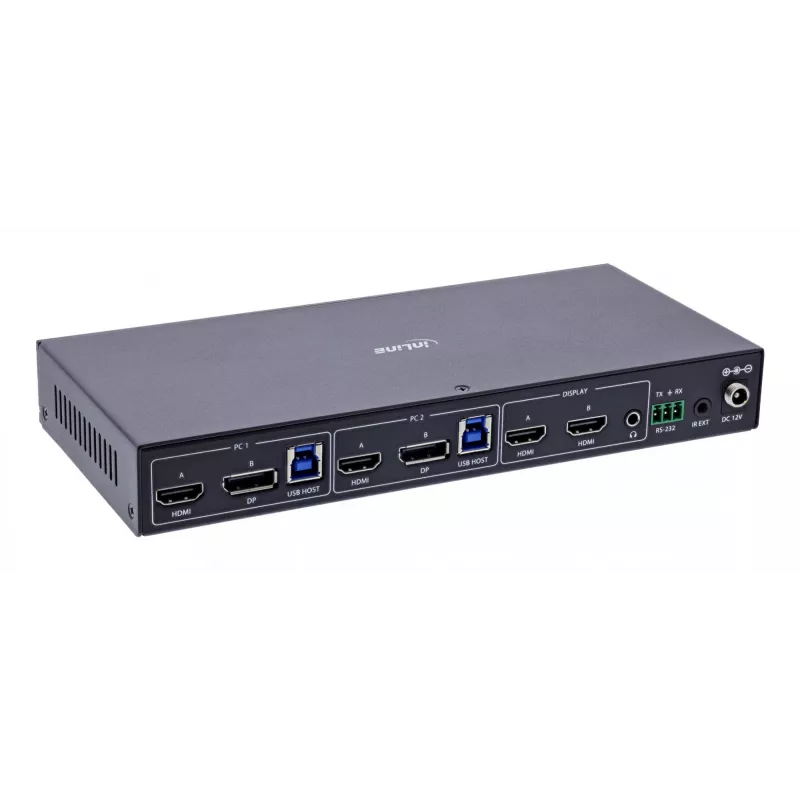 InLine 57885G KVM-lüliti riiulipaigaldusega, must