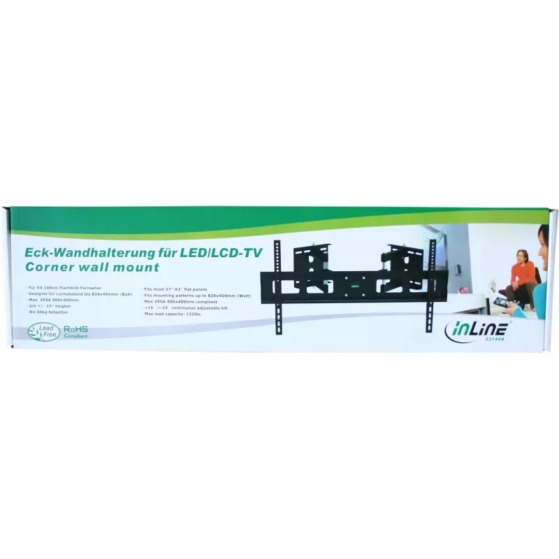 InLine nurgaseinakinnitus TFT / LED / plasma jaoks 37 tolli kuni 63 tolli kuni 60 kg