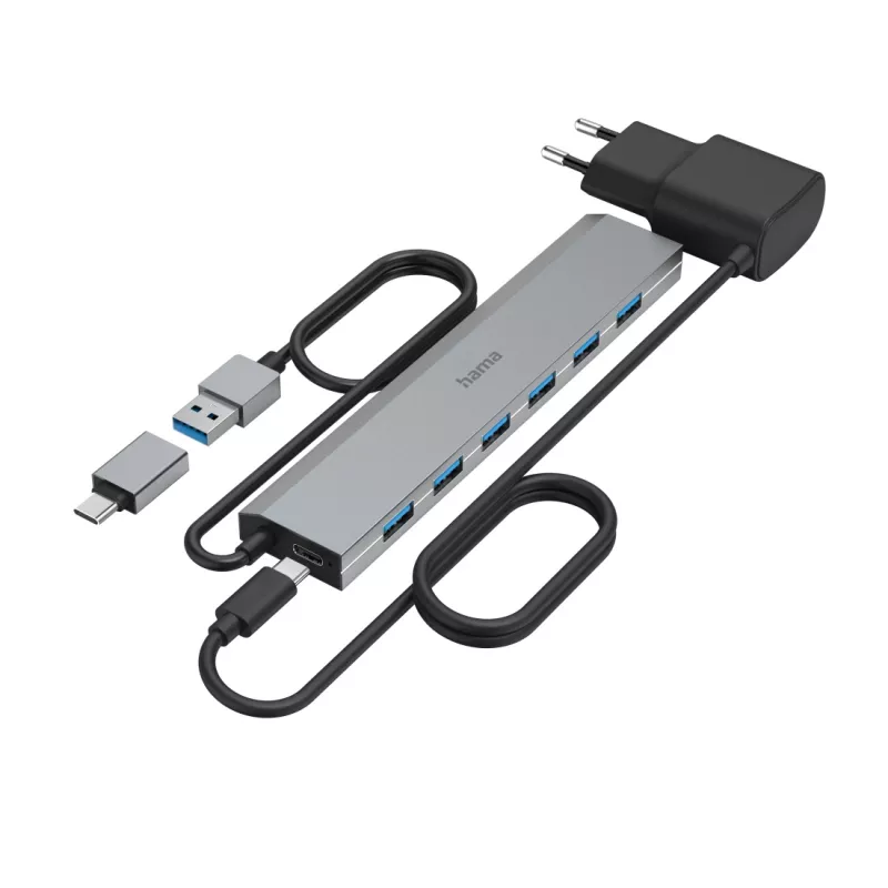 Hama 00200137 liidesejaotur USB 3.2 Gen 1 (3.1 Gen 1) Type-A + USB-C 5000 Mbit/s Antratsiit