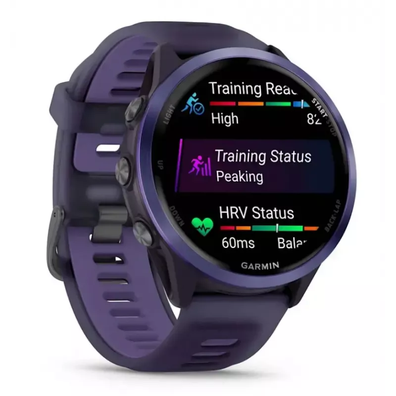 Nutikell GARMIN Forerunner 570 47 mm — 1.4 tolli AMOLED 454×454, puuteekraan, Wi‑Fi, GPS, 8 GB, violetne, 50 g