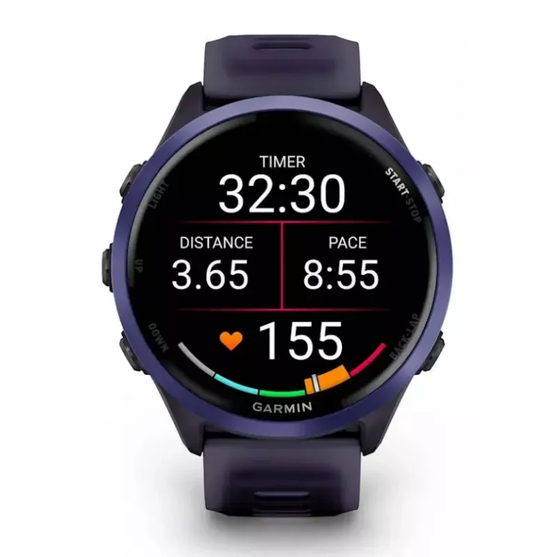 Nutikell GARMIN Forerunner 570 47 mm — 1.4 tolli AMOLED 454×454, puuteekraan, Wi‑Fi, GPS, 8 GB, violetne, 50 g